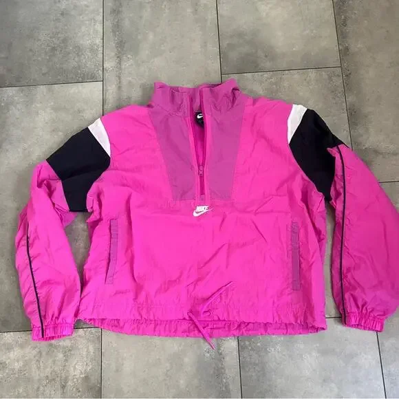 Nike pink pullover windbreaker retro 90s style small - Picture 3 of 7